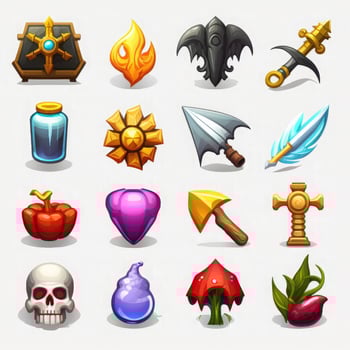 item rpg 2d game icons photo