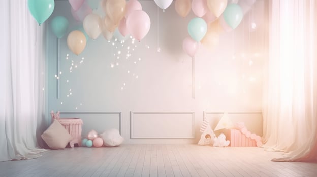 Children's room design. Illustration photo