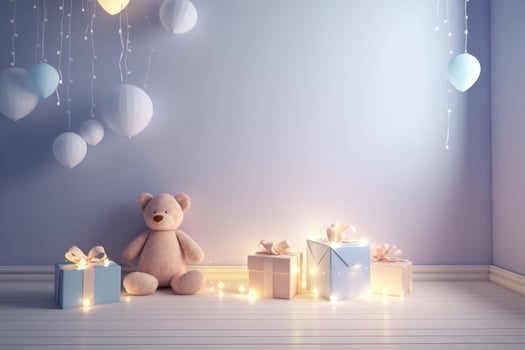 Children's room design. Illustration photo