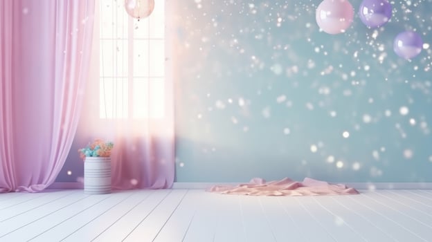 Children's room design. Illustration photo