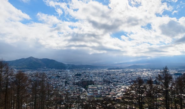 Landscape of Fujiyoshida city near Fuji Mt. photo