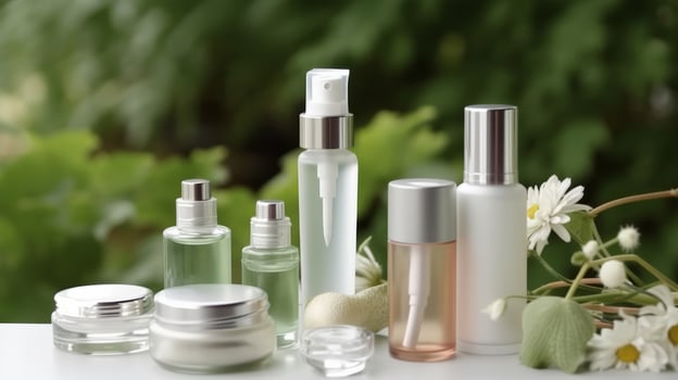 Natural cosmetic background. Illustration photo