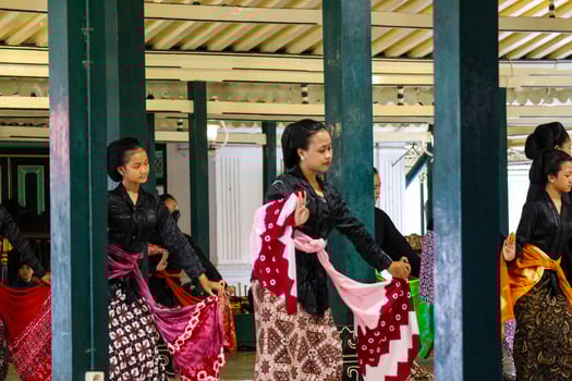 Yogyakarta, Indonesia on October 2022. Abdi dalem mataya, courtiers of the Yogyakarta Palace who are dancers. T photo