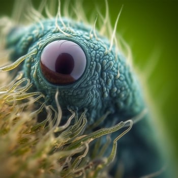 A close up of a bug's eye Generated photo