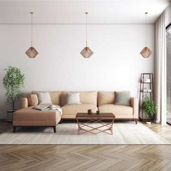 A living room with a couch Generated photo