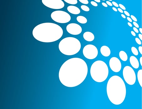 Blue Background White Circles, Isolated Background. photo