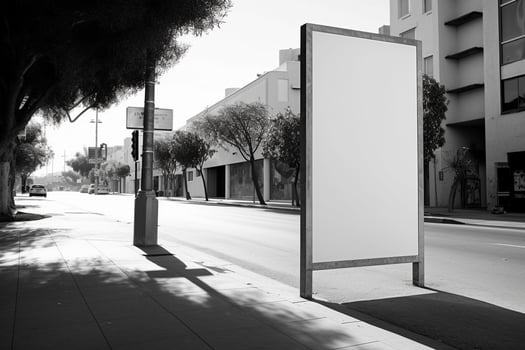 a Blank white sign board mockup isolated outside photo