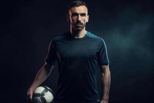 portrait of athlete on a black background photo