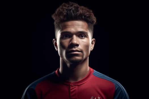 portrait of athlete on a black background photo