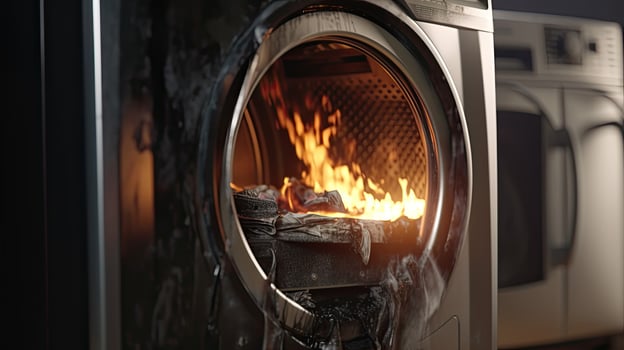 CLothing Dryer Lint Fire, fire hazards, dryer duct, dyer vent air duct photo
