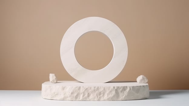 Stone circle podium. Illustration photo