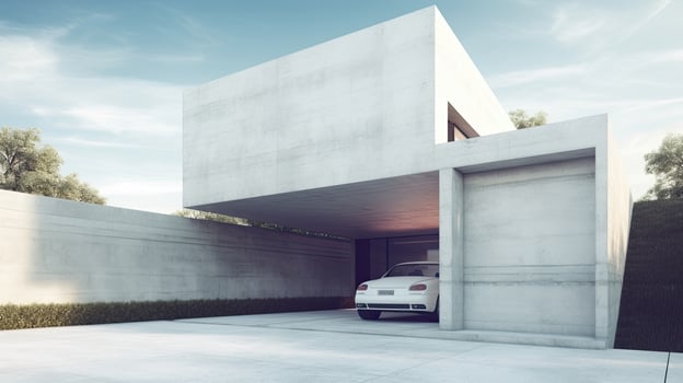 Modern villa. Illustration photo