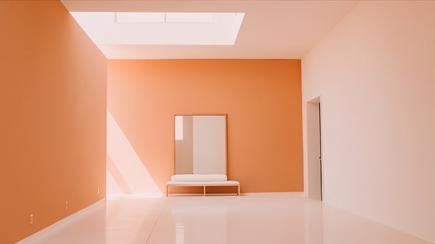 Minimal vivid interior. Illustration photo