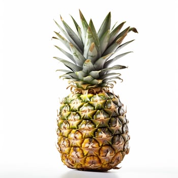 A pineapple with a green leaf Generated photo