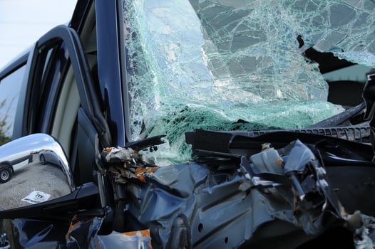 Crashed Vehicle Close-up photo