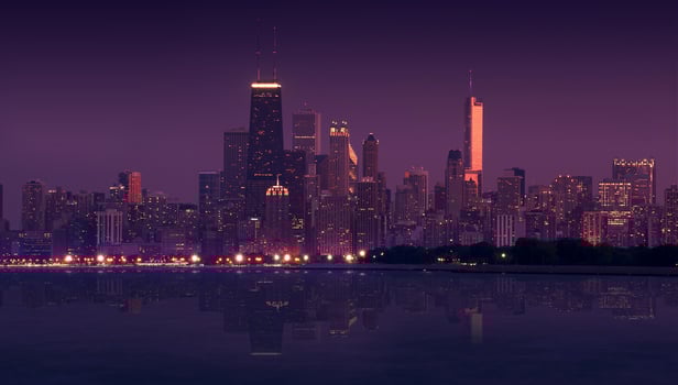 Skyline Chicago nightview photo