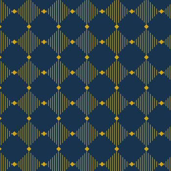 Draw a checkered pattern in navy blue and gold. photo