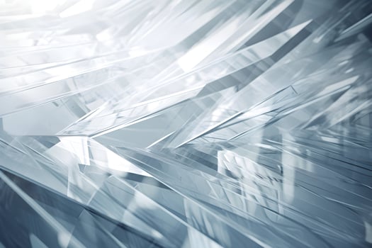 3D Render of white Abstract Ethereal Glass Shards Background photo