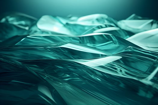 3D Render of teal Abstract Ethereal Glass Shards Background photo
