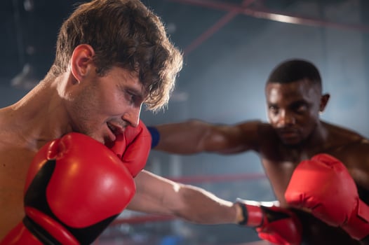 Punching is one of the master techniques of Muay Thai that is used to kick and lift to prevent kicks. which boxers are popularly used as weapons, Muay Thai,Thai martial arts. photo