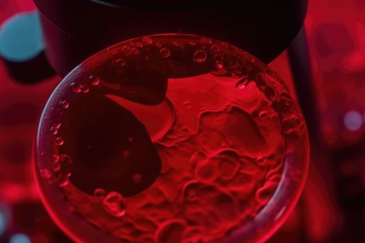 Macro shot of red blood cells in artery. photo