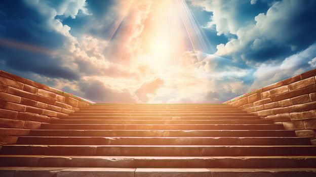 Stairs to heaven. Illustration photo