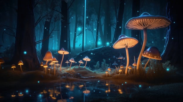 Dream magic forest. Illustration photo