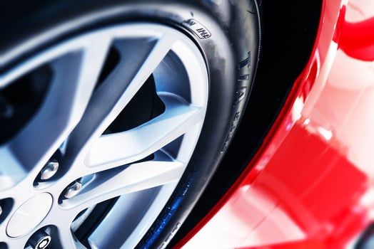 Modern Car Wheel Closeup photo