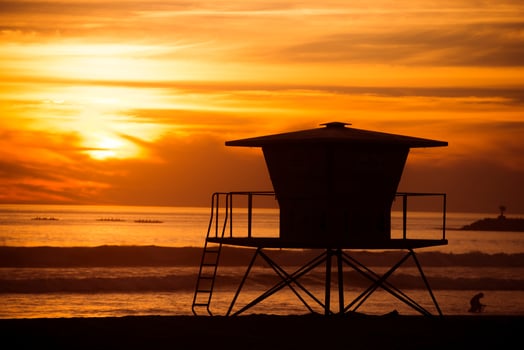 Lifeguard Tower Silhouette photo