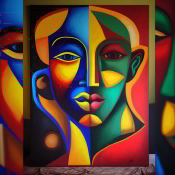 Abstract human oil paintings for wall decor modern art women modern art gallery colorful design art photo