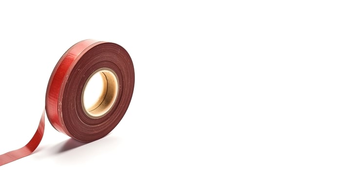 Tape on White Background and Space for Text Mockup Illustration with photo