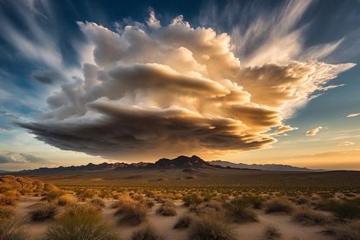 Portrait lenticular cloud ai generate photo