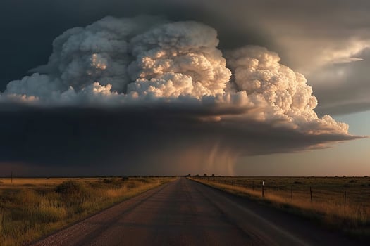 Portrait cumulonimbus clouds ai generate photo