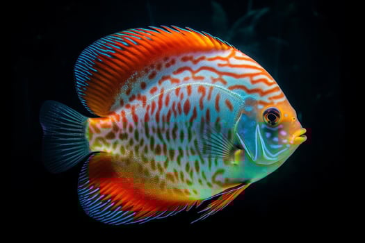 Portrait beautiful fish ai generate photo