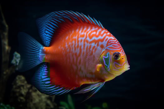 Portrait beautiful fish ai generate photo