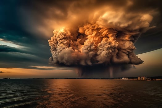 portrait pyrocumulus clouds ai generate photo