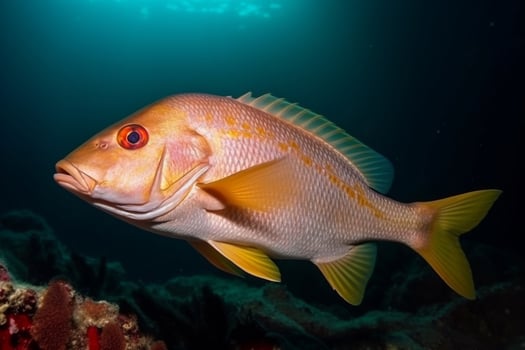 Portrait fish in the ocean ai generate photo