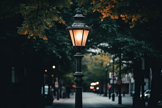 street lamp in the city. photo