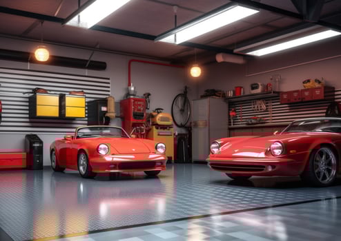 indoor or interior garage with photo