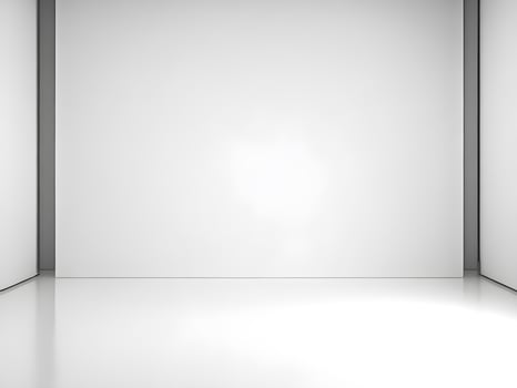 Interior of an empty white studio room. photo