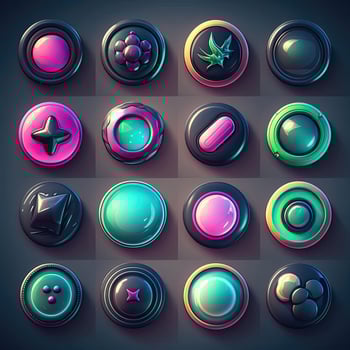menu round game button photo