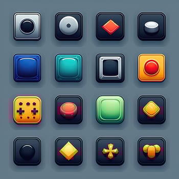 web square game button photo