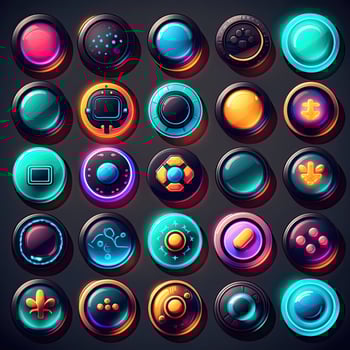 play round game button photo