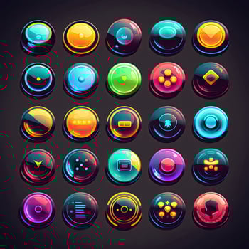 design round game button photo