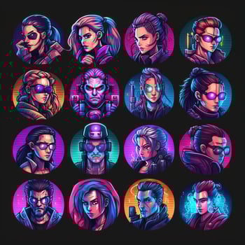 future cyberpunk character avatar photo