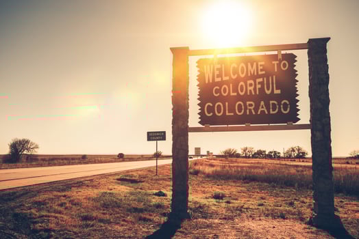 Colorado State Welcome Sign photo