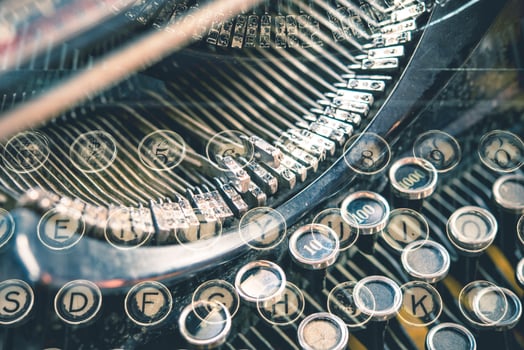 Old School Typewriter Concept photo