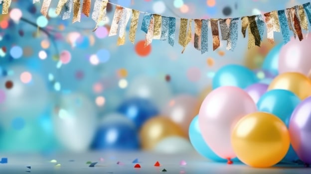 Birthday party background. Illustration photo