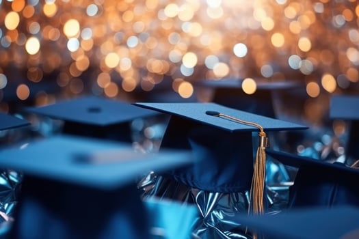 Graduation greeting background. Illustration photo