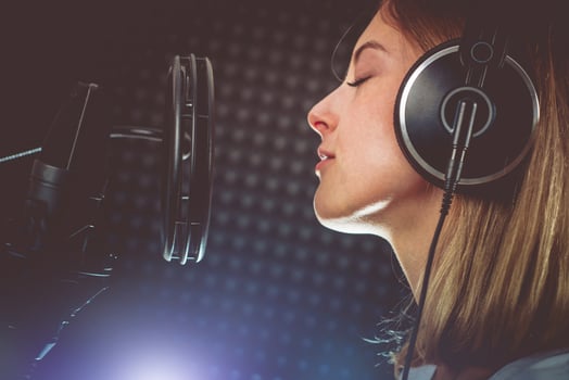 Singer Performing with Passion photo